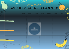 Digital Weekly Meal Planner - Editable PSD &amp; PDF - Streamline Your Nutri... - £0.79 GBP