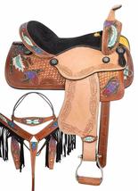 New Genuine Leather Barrel Racing Western Horse Saddle TACK Set - $355.00+
