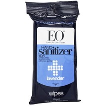EO Products Hand Sanitizer Wipes Lavender, 10 Wipe(s) - £5.74 GBP