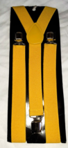 Suspenders Men Or Women Y-Shape Back Clip On Elastic Adjust Yellow #3 Color - $12.59