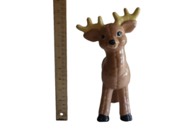 Vintage 10.5&quot; Mold Christmas Ceramic Reindeer Deer Quilted Hand Painted ... - $266.38 MXN