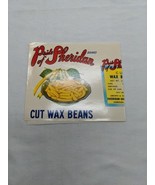 Pride Of Sheridan Cut Wax Beans Vegetable Can Label - €6,13 EUR