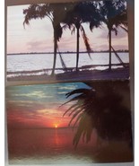 Set of 2 Ocean View at Sunset Florida Coast Palm Trees Vintage Postcards - £19.38 GBP