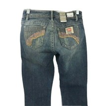 EckoRed Junior&#39;s Blue Jeans Embellished Pockets with Beads Glitter Sizes... - £23.52 GBP