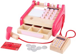 Hape Checkout Wooden Register Pretend &amp; Play Role Play Set with Accessories - £33.70 GBP