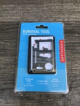 Stainless Steel Survival Tool Card 11 Function with Carry Pouch Stainles... - £5.70 GBP