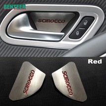 2pcs Stianless Steel Car Interior Door Handle Sticker For  Scirocco 2009 To 2016 - £36.52 GBP