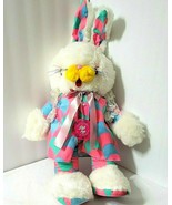 Vtg Standing Easter Bunny Plush Rare 18&quot; Firm Enzo State Fair Toy Malden... - $91.84 CAD