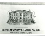 RPPC Clerk of Courts Lyman County Kennebeck SD South Dakota UNP Postcard... - $16.78