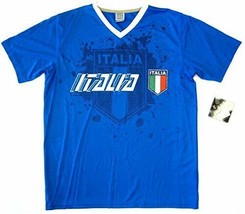 Italy Italia Rhinox Blue Performance Training Jersey Soccer T-Shirt Men S M L XL - £12.33 GBP