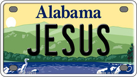 Jesus Alabama Novelty Mini Metal License Plate Tag - £11.55 GBP