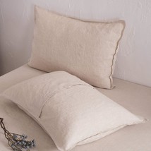 100% Linen Pillowcases Set Of 2, Standard Size 20&#39;&#39; X 26&#39;&#39; Pillow Case, Linen Pi - £41.55 GBP