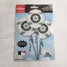 Seattle Mariners MLB Balloons Three 18 In Foil party decorations - £7.75 GBP