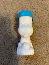Avon Snoopy Baseball Milk Glass After Shave Empty Bottle 1969 Vintage - $138.01 MXN