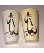 Sylvester The Cat 1966 Pepsi Promo Plastic Set Of 2 Cups (One Is Discolo... - $9.42