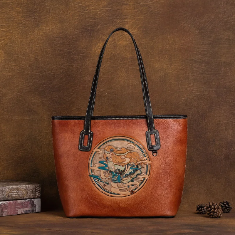  Large Capacity Women Tote Bag 2024   Leather Ladies Handbags Luxury  Bags Vinta - £81.28 GBP