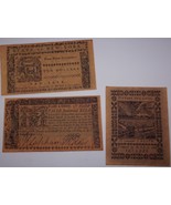 Vintage Three Replicas of Colonial Money  - $55.92 MXN