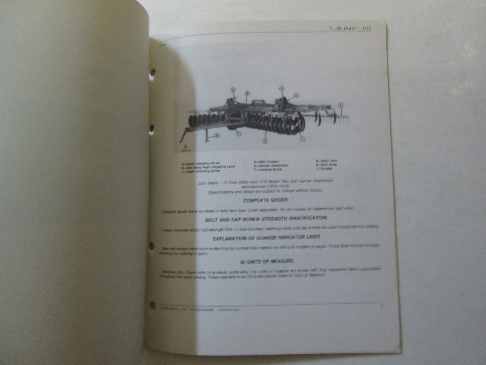 John Deere 1710 Paillis Motoculteur Pièces Catalogue PC-1542 1710 Pièces Item image 2