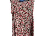 Simply Vera Wang Sleeveless Top Womens Size XS Floral Pink Blouse Career - $13.98