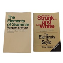 Strunk &amp; White The Elements of Style 3rd Edition &amp; Elements Of Grammar Book Lot - £3.92 GBP