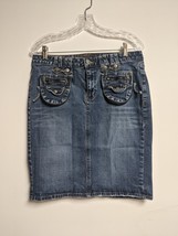 Yuka Jeans Denim Skirt 10 Blue Jean Modest Womens No Slit - $14.95