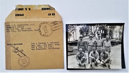 1944 Antique Wwii Soldier Group Photo Bourgainville Us Army Signal Corp Berzenyi - £54.09 GBP