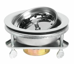 3 1/2&quot;Sink Drain Assembly ez-lock Stainless Steel w Strainer Basket GLAC... - £33.91 GBP