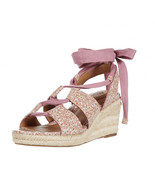 Patricia Nash Riva Wedge Leather Sandals - Blush Bouquet - €58,99 EUR