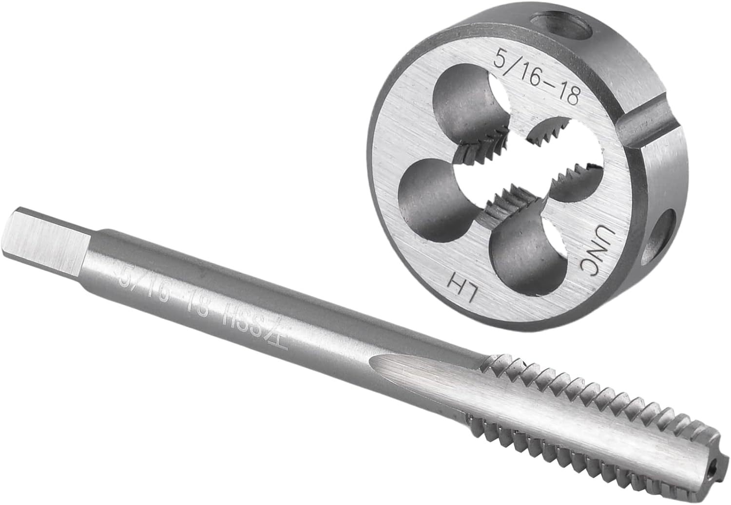 Burkit 5/16&quot;-18 Unc Tap And Die Set Left Hand, 5/16 X 18 Unc Machine Thr... - $21.26
