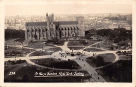 Sydney Australia ~ Park ~ S.MARY&#39;S Basilica ~ Elevata Vista Vero Foto Cartolina - £6.78 GBP