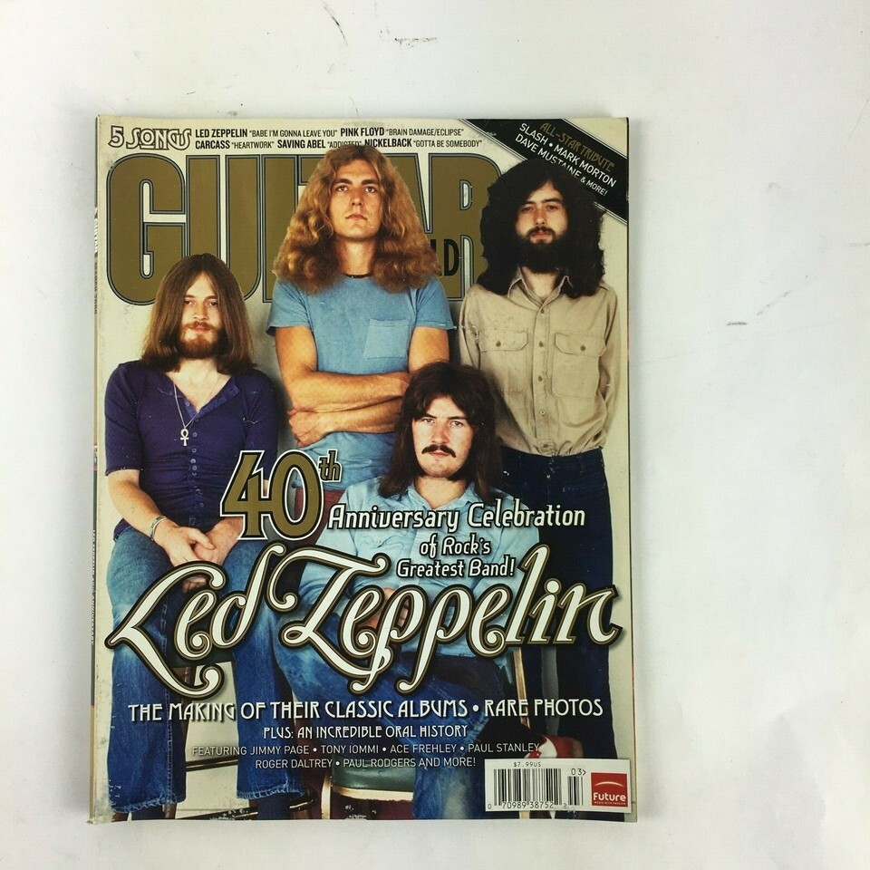 2003 Guitar World Magazine Led Zeppelin Tony Iommi Ace Frehley Paul Stan... - $12.36