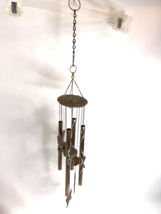 Wind Chimes Large Vintage Butterfly Wood Metal Copper Bohemian Garden Decoration - £23.72 GBP