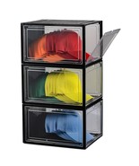 Hat Organizer Box For Baseball Caps, 3Pack Clear Plastic Hat Storage Wit... - $64.99