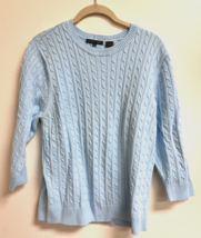 Soft Sweet Blue Jeanne Pierre Women&#39;s SZ XL Sweater Great Shape 100% Cotton - $14.36