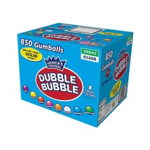 Dubble Bubble Bubble Gum Balls 1 Inch Gumballs 850 count 15 lbs Bulk Ven... - $53.43