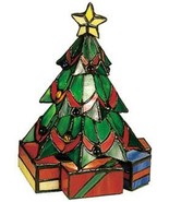 Christmas Tree Stained Glass Accent Lamp 12413 - £194.17 GBP