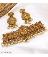 Temple Allure Kundan Jewelry Traditional Bridal South Jewelry Set a - £6.02 GBP