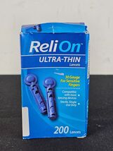Reli-On Ultra-Thin Lancets 30 Gauge for Sensitive Fingers 200 Lancets - $4.90