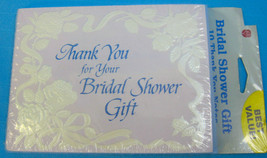 Thank You for Bridal Shower Gift Cards &amp; Envelopes Floral Design 10 Pack - £7.95 GBP