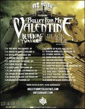 Bullet for My Valentine Bleeding Through Black Tide 2008 No Fear Tour ad... - $4.23