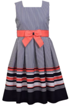 Bonnie Jean Little Girls Sleeveless Border Stripe Dress - £29.75 GBP