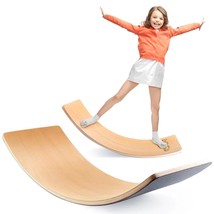 35 Inch Wooden Balance Board Wobble Board For Kids Toddlers, Teens, Adults, Wood - £104.39 GBP