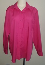 Foxcroft Pink Button Front Shirt Blouse 14 Wrinkle Free SPOTS ON SHOULDE... - £11.63 GBP