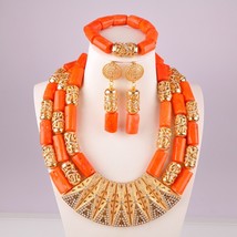  nigeria coral beads necklace african jewelry set bridal wedding jewelry sets c21 23 01 thumb200