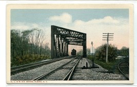 DL&amp;W Railroad Bridge Train Elmira New York 1920s postcard - £5.10 GBP