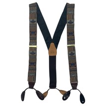 Jos A Bank Suspenders Braces Mens One Size Brown Cigar Novelty Solid Brass - $34.64