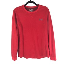 Under Armour Mens Cold Gear Waffle Tee Loose Crew Neck Red M - £12.85 GBP