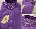Pakistani Mens Purple  Wash &amp; Wear  Kurta, Large - $48.51