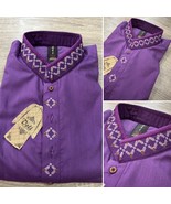 Pakistani Mens Purple  Wash &amp; Wear  Kurta, Large - £38.68 GBP