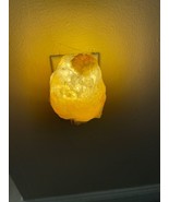 Warm Glow Relaxing Zen Natural Himalayan Salt Lamp Night Light Wall Plug... - $24.95
